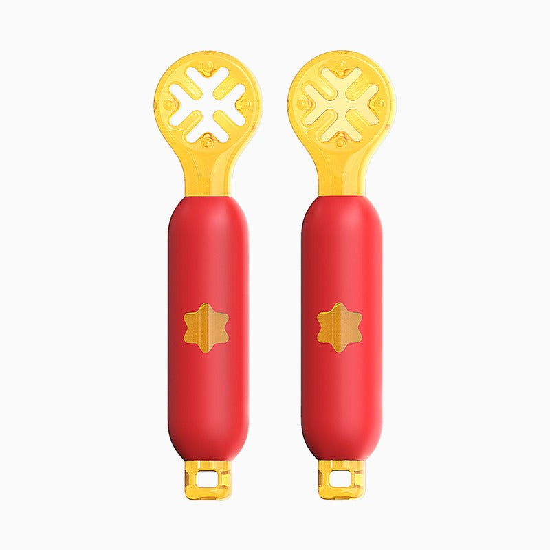 Rice paste complementary food spoon hole shaped children's tableware wholesale mother and baby products silicone grinding gum - V.I.P Digital Presence