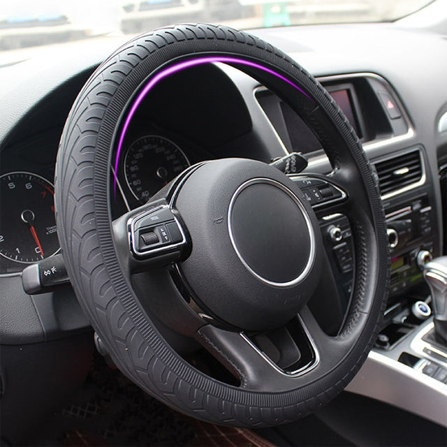 Car Silicone Steering Wheel Case Cover Shell Skidproof Car Accessories For Audi Nissan Peugeot Honda KIA Hyundai LADA BMW etc. - V.I.P Digital Presence