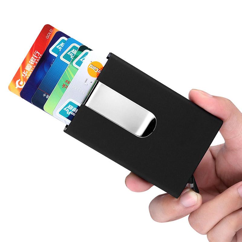 Men's Wallets Credit card holder Automatic card sets business aluminum wallet card sets cash clip holder - V.I.P Digital Presence