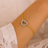 18K Gold-Plated Heart Bracelet - V.I.P Digital Presence