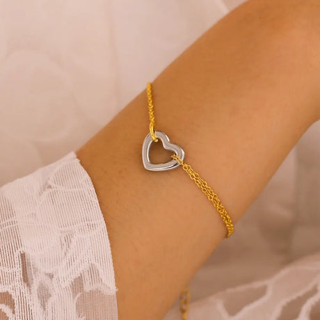 18K Gold-Plated Heart Bracelet - V.I.P Digital Presence