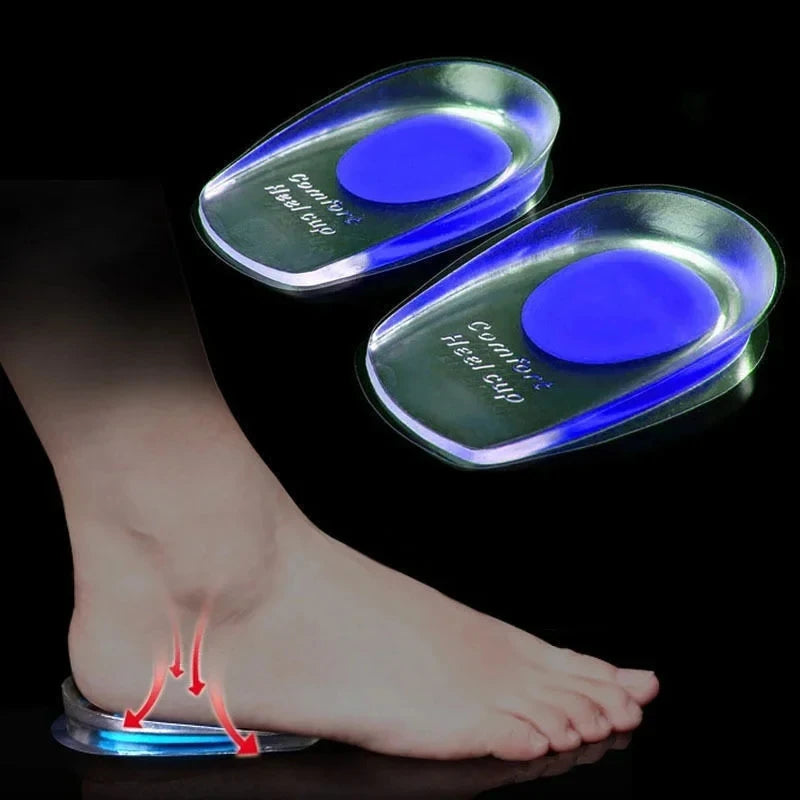 1pair Soft Silicone Gel Lnsoles Men Women TransparentRelieve Foot Pain Heel Lnsoles Foot Massager CareShoe Pad Foot Care Tool - V.I.P Digital Presence