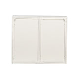 27.56"Glass Doors Modern Two-door Wall Cabinet with Featuring Three-tier White