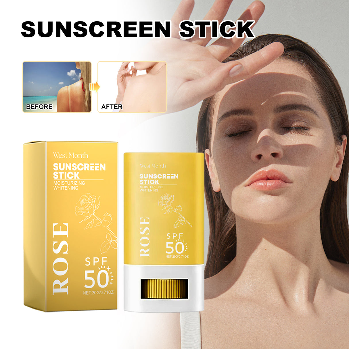 Sunscreen Stick, Refreshing Non-Greasy Concealer Moisturizing Whitening Skin Protection Cream - V.I.P Digital Presence
