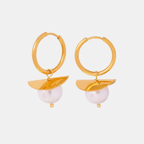 18K Gold-Plated Bead Dangle Earrings - V.I.P Digital Presence