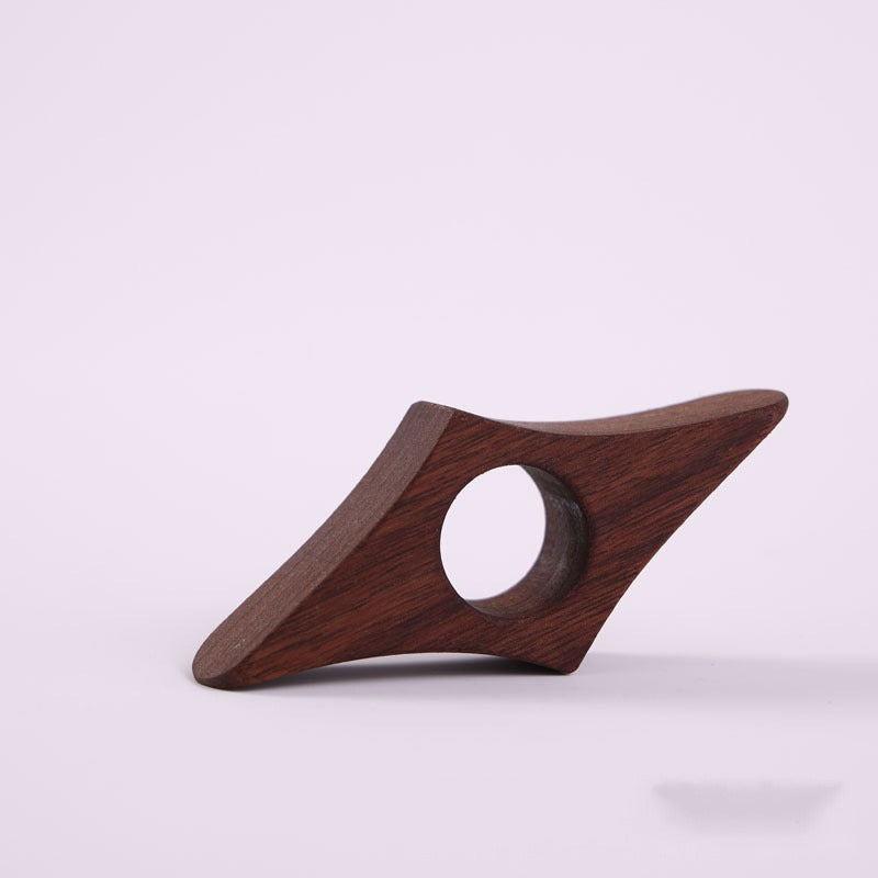 Solid wood book press reading and page pressing finger ring single handed wooden bookmark beech wood book pressing finger buckle - V.I.P Digital Presence
