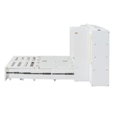 Large Murphy bed wall mounted bed with drawers, 2 storage cabinets, 1 set of sockets and USB ports, white - V.I.P Digital Presence