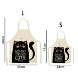 1Pcs Cotton and linen creative European and American cartoon cute cat apron - V.I.P Digital Presence