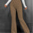 Fashionable and casual solid color micro flared high waisted pants for women - V.I.P Digital Presence