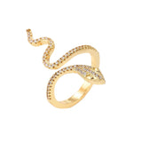 European and American snake shaped opening ring female INS niche personality ring - V.I.P Digital Presence