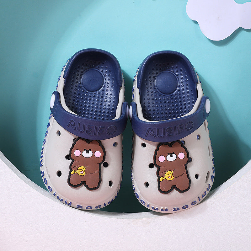 New Children's Hole Shoes Boys And Girls Summer Cute Outer Wear Toddler Soft Bottom Sandals And Slippers