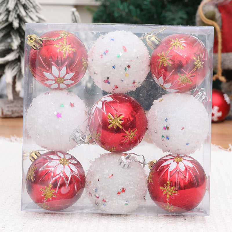 Christmas hanging ball Christmas tree decoration snowflakes five-star Christmas ball accessories combination - V.I.P Digital Presence