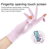 Cycling UV resistant thin breathable silicone anti slip touch screen sunscreen ice silk gloves - V.I.P Digital Presence