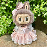Ropa con diseño LABUBU de 58 cm, ropa de muñeca ZIMOMO, juguete de peluche LABUBU de goma, ropa linda