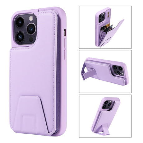 Suitable for Apple 15 phone case 13promax stand phone case adhesive leather anti drop 12 accordion card insertion phone case - V.I.P Digital Presence