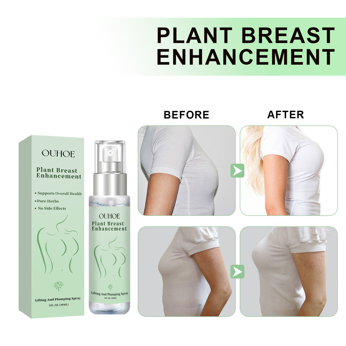 Natural Herbal Breast Spray Moisturizes Plump, Firming And Firming Breasts Massage Treatment - V.I.P Digital Presence