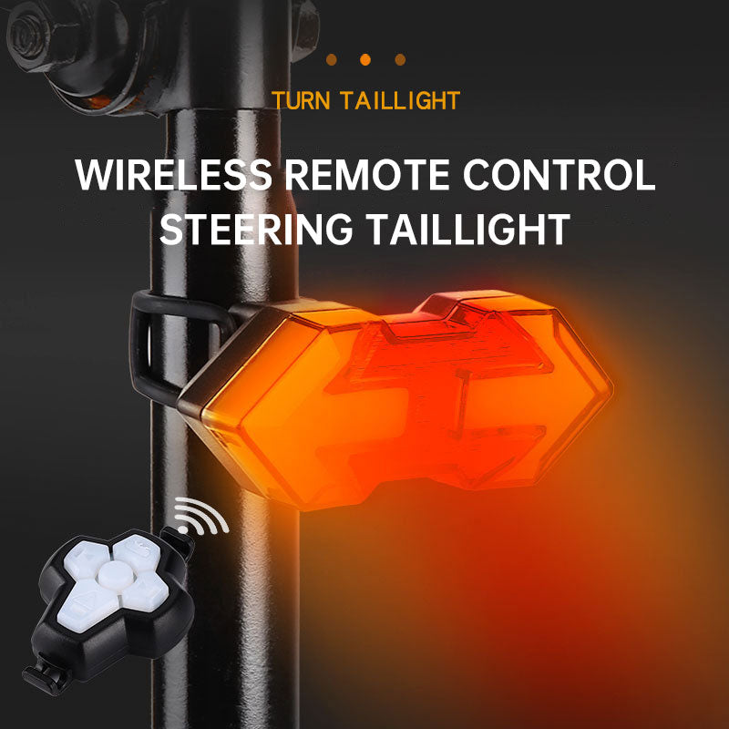 Wireless Remote Control Steering Light Tail Light USB Charging Waterproof Night Riding Cool Riding Warning Sign - V.I.P Digital Presence