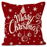 Christmas red ball pillow cover Christmas holiday themed home decoration pillowcase linen waist pillow - V.I.P Digital Presence