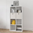 Smart Cube 8-Cube Organizer Storage with Opened Back Shelves 2 X 4 Cube Bookcase Book Shleves for Home Office (White) - V.I.P Digital Presence