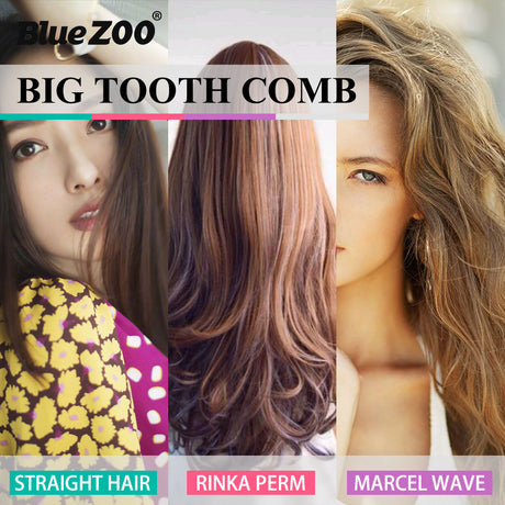 4 Colors Blue ZOO Candy Color Straight Handle Large Size Wide Tooth Comb Curling Comb Hairdressing Comb - V.I.P Digital Presence