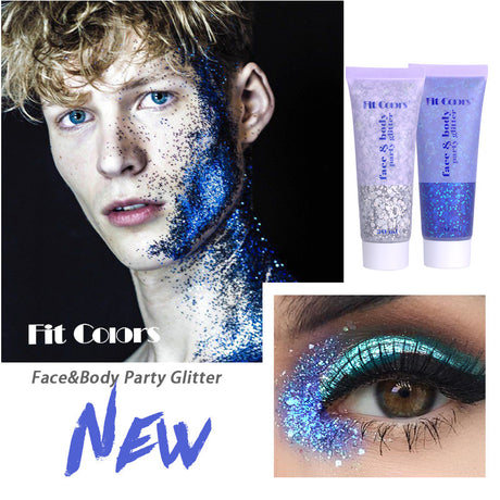 Fit Colors Sequin Gel Mermaid Scale Face Body Lip Sequin Eye Shadow Bright Polarized Stage Makeup - V.I.P Digital Presence