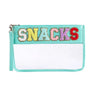 Snack sac de rangement transparent PVC zip pochette broderie lettre Hand Makeup Pack portable pu sac de toilette étanche - V.I.P Digital Presence