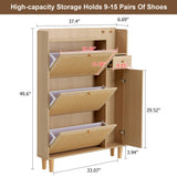 Modern minimalist storage cabinet MDF bed top cabinet Japanese rattan shoe cabinet, small home furniture - V.I.P Digital Presence