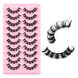 New Russian Volume False Eyelashes DD Curved Thick Eyelashes Ten Pairs Of Chemical Fiber Natural Charm Eyelashes - V.I.P Digital Presence