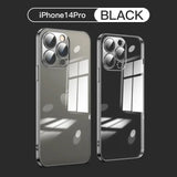 Electroplating TPU transparent phone case for iPhone 16, Apple 15 with lens film, 14 Pro anti drop protective cover, 13 - V.I.P Digital Presence