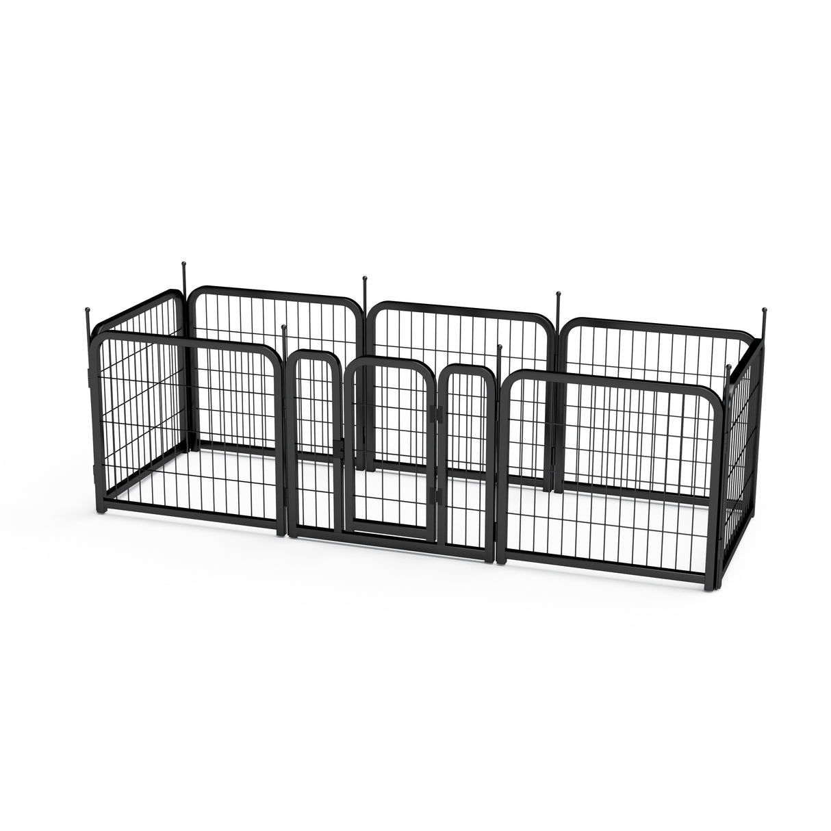 8-panel dog fence, 24 inch small dog pet fence, portable indoor pet game fence. Black, 22.2 inches wide x 23.6 inches high. - V.I.P Digital Presence
