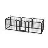 8-panel dog fence, 24 inch small dog pet fence, portable indoor pet game fence. Black, 22.2 inches wide x 23.6 inches high. - V.I.P Digital Presence