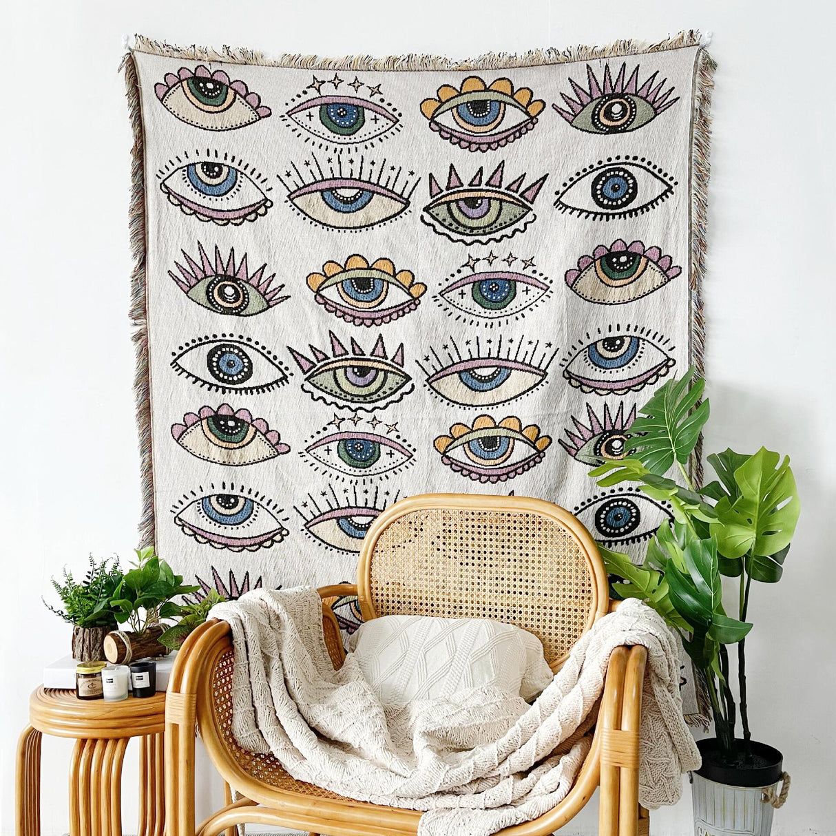 Manta de playa con diseño de ojo malvado, toalla de moda, tapete para acampar, tapete para picnic, manta para sofá de casa con diseño de ojo de demonio, manta para acampar, tienda de campaña, decoración para exteriores