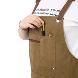 Long heavy-duty canvas tool apron, carpenter apron, carpenter 16 ounces, fully adjustable, no need for waxing - V.I.P Digital Presence