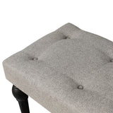 Ottoman Bench 4-thickened Roman Column Feet French Upholstered Bedside Bench For Bedroom Living Room Entryway - V.I.P Digital Presence