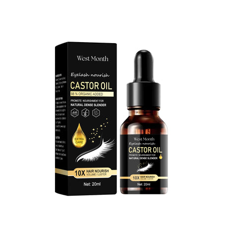 Castor Oil Mascara, Thickening & Moisturizing Natural Long Jet Black Curling Mild Mascara - V.I.P Digital Presence