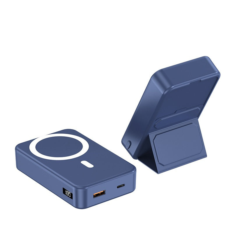 Estación de energía inalámbrica portátil de 10000 mAh y 22,5 W con logotipo personalizado, soporte de carga rápida, banco de energía magnético 
