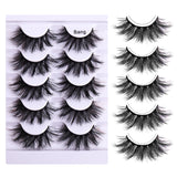 5 Pairs Of Colorful Fried False Eyelashes Multi Layer Thick Cross Mink Like Eyelashes - V.I.P Digital Presence