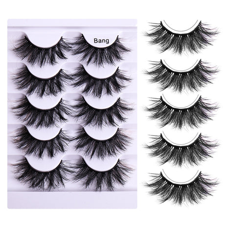5 Pairs Of Colorful Fried False Eyelashes Multi Layer Thick Cross Mink Like Eyelashes - V.I.P Digital Presence