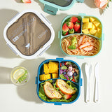 Classic simple microwaveable portable salad box lunch box with cutlery - V.I.P Digital Presence