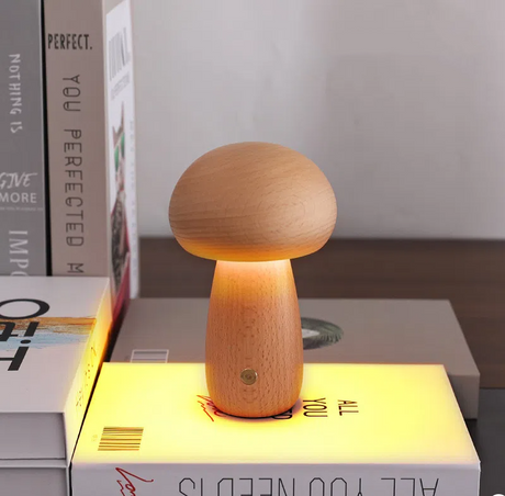 Mushroom lamp, LED charging night light, creative desk lamp, bedroom minimalist touch switch, ambient light, gift - V.I.P Digital Presence