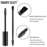 Romantic Beauty Two-Headed Brow Brush For Long-Lasting Styling Waterproof Perspiration-Proof Brow Dye - V.I.P Digital Presence
