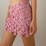 exy suspender hollow sequin skirt, nightclub trendy women's thin half skirt, body chain - V.I.P Digital Presence