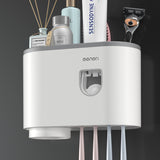 Creative Single Cup Lazy Man Automatic Toothpaste Squeezer Adhesive Toothbrush Holder Bathroom Mouthwash Cup Toothware Box Set - V.I.P Digital Presence