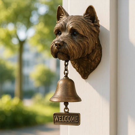 Dog welcome chime, vintage Bulldog Dobermann chime, metal merchant chime – wall decor for home/office entrance. - V.I.P Digital Presence