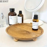 Acacia wooden fruit tray cake plate decoration Dim sum kitchen plate - V.I.P Digital Presence