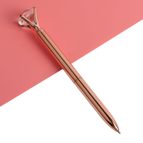 21Color Kawaii Ballpoint Pen Big Gem Metal Ball Pen With Large Diamond Blue And Black Magical Pen Fashion School Office Supplies - V.I.P Digital Presence