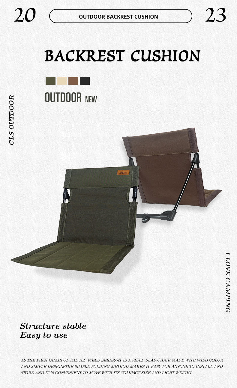 Silla con respaldo para acampar al aire libre, silla plegable portátil, silla de ocio, silla para balcón, parque, césped, silla de picnic