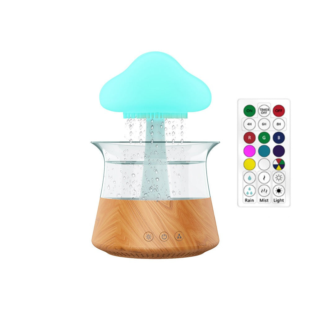 New Designed Cool Mist Essential Oil 7 Colors LED Night Light Wood Grain Cloud Rain Water Air Humidifier - V.I.P Digital Presence