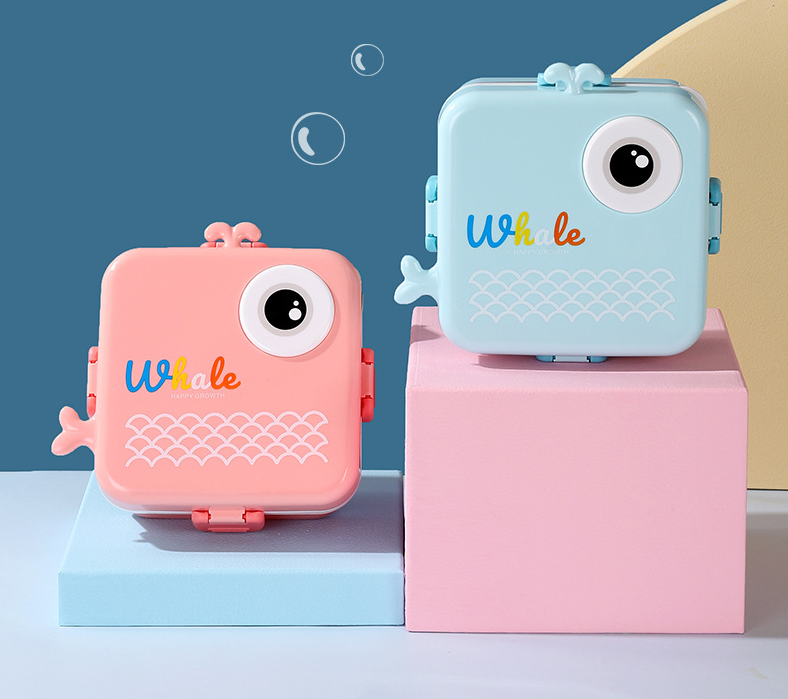 Cute cartoon microwaveable 304 stainless steel double-layer compartment sealed lunch box - V.I.P Digital Presence