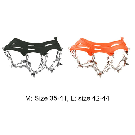 1 Pair Outdoor Climbing Non-slip Ice Snow Grippers 13 Teeth Spike Cleats Crampons for Family Outdoor Camping Accessories - V.I.P Digital Presence